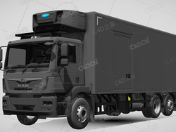德国曼卡车房车2019款C4D汽车模型下载