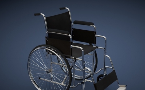 轮椅C4D模型 Wheelchair 3D model