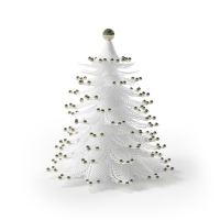 圣诞节蕾丝花圣诞树C4D模型 Lace flower christmas tree 3D model