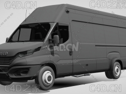 依维柯封闭式面包车货车2022款l5h3C4D汽车模型下载