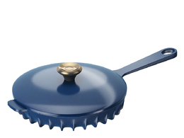 蓝色带盖平底锅厨房炊具3D模型素材下载Blue Skillet Pan with Lid by Fireup