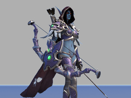 魔兽系列游戏人物角色：希尔瓦娜斯·风行者MAYA模型 sylvanas