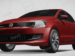 大众polo-bluemotion家用汽车轿车2010-2013款C4D汽车模型下载