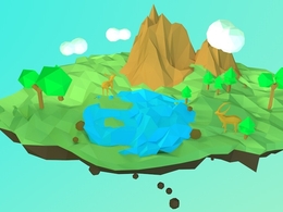 C4D低面场景模型