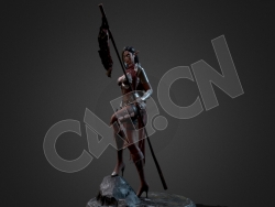 女猎手写实人物模型