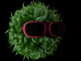 C4D戴眼镜的毛球工程文件 Giorgio