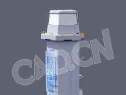 C4D科技城市数字高塔科幻建筑模型 20 Tower