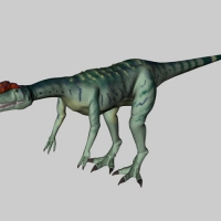 恐龙C4D模型：双脊龙（双棘龙） Dilophosaurus