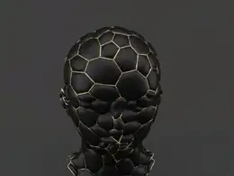 C4D头像龟裂生长动画 Motion Graphic Using Dual Graph