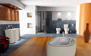 浴室/洗手间/卫生间/厕所C4D模型 Bathroom 3d model