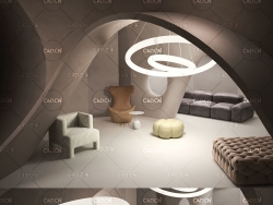 C4D室内模型：艺术休闲空间 CGTrader – BeInspiration 69 3D models