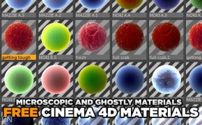 C4D材质 MICROSCOPIC AND GHOSTLY MATERIALS FOR CINEMA 4D