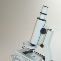 医学仪器 化学仪器：显微镜C4D模型 Retro Microscope