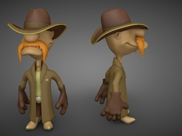 英格兰长胡子警长卡通角色C4D模型 Sheriff 3d model
