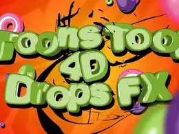 C4D/AE模板：动漫卡通路径流体动画 Toons Tool 4D (Drops FX)