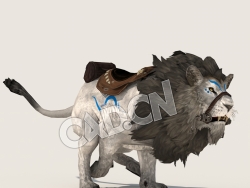 C4D奔跑的雄狮子模型（包含骨骼绑定动画) Lion_Run_F 3D Model