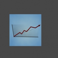 向上的数据表箭头C4D模型 Diagram Up