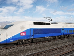 高速列车高铁动车C4D模型