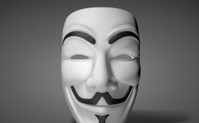 v字仇杀队面具C4D模型 Guy Fawkes mask 3d model