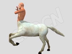 希腊神话中半人马奔跑的人头马身兽C4D动画模型(包含动画绑定)