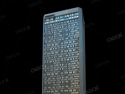 夜间摩天大楼办公楼写字楼C4D模型 Archmodels Vol.103_Night Skyscrapers - model-12