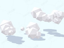 低面多边形云 Clouds