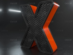 蜂巢科技金属文字工程 Text Procedural Cinema 4D