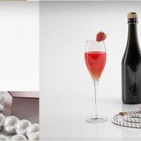 珍珠项链、红酒C4D模型 Red wine 3D model