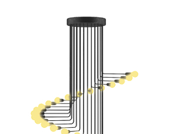 螺旋旋转铁艺吊灯c4d模型下载