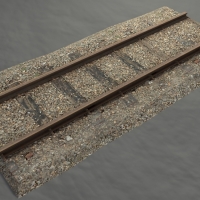 铁路设施：轨道/铁轨3D模型 rails