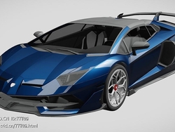 兰博基尼aventador超跑汽车两门跑车2021款C4D汽车模型下载