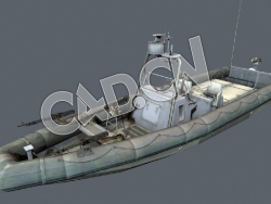 C4D海军舰艇军舰舰船-战马巡逻艇模型 Warhorse Patrol Boat 3d Model