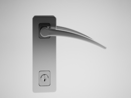 一体式门把手C4D模型下载 Door model