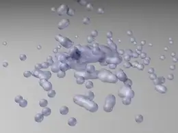 C4D融球模拟水的工程 C4D Water Test Troubles