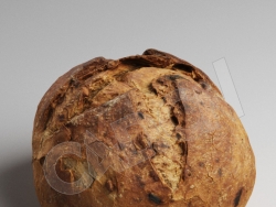 C4D圆形烤面包食品模型 Bread