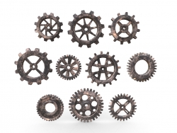 C4D十个工业齿轮模型GEAR ASSET