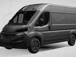 欧宝movano封闭车厢面包车货车2022款C4D汽车模型下载