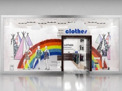 服饰商店橱窗3d model of Shop window witch low polyinterior