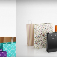 牛皮纸袋、购物袋、手提袋C4D模型 Handbag 3D model