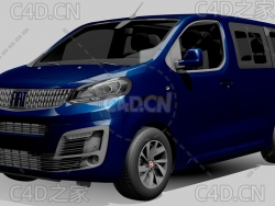 菲亚特汽车ulysse面包车2022款C4D汽车模型下载