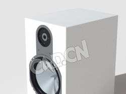 C4D白色音响音箱音频扬声器模型 Audio Speaker 2
