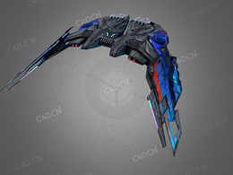 C4D科幻外星人轰炸机科幻飞船太空舰飞船科幻飞行器太空船外星战舰模型Sci Fi Alien Bo