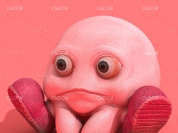 无身躯的大头怪大头娃娃星之卡比C4D模型 kirby