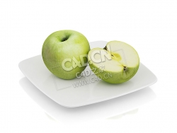C4D半块苹果切开的青苹果模型 Halved apple