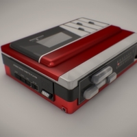 老式随身听C4D模型 Vintage Walkman Model