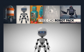 8款机器人C4D模型 Robot 3D model