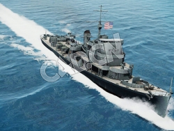 C4D海军舰艇军舰舰船-巴克利级护航驱逐舰模型 Buckley Destroyer Escort 3d Model