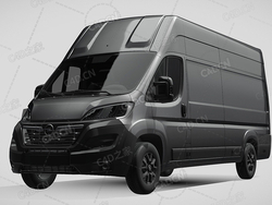 欧宝movano封闭车厢面包车货车2022款C4D汽车模型下载