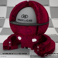 vray for c4d材质：Silk with Pattern