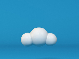 低面卡通气泡云图标模型Bubble Cloud_1